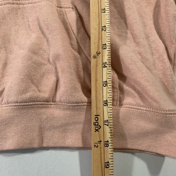 Vans Boxed Check Crop Pullover Hoodie Sweater Drawstring Womens small peach - Picture 5 of 9